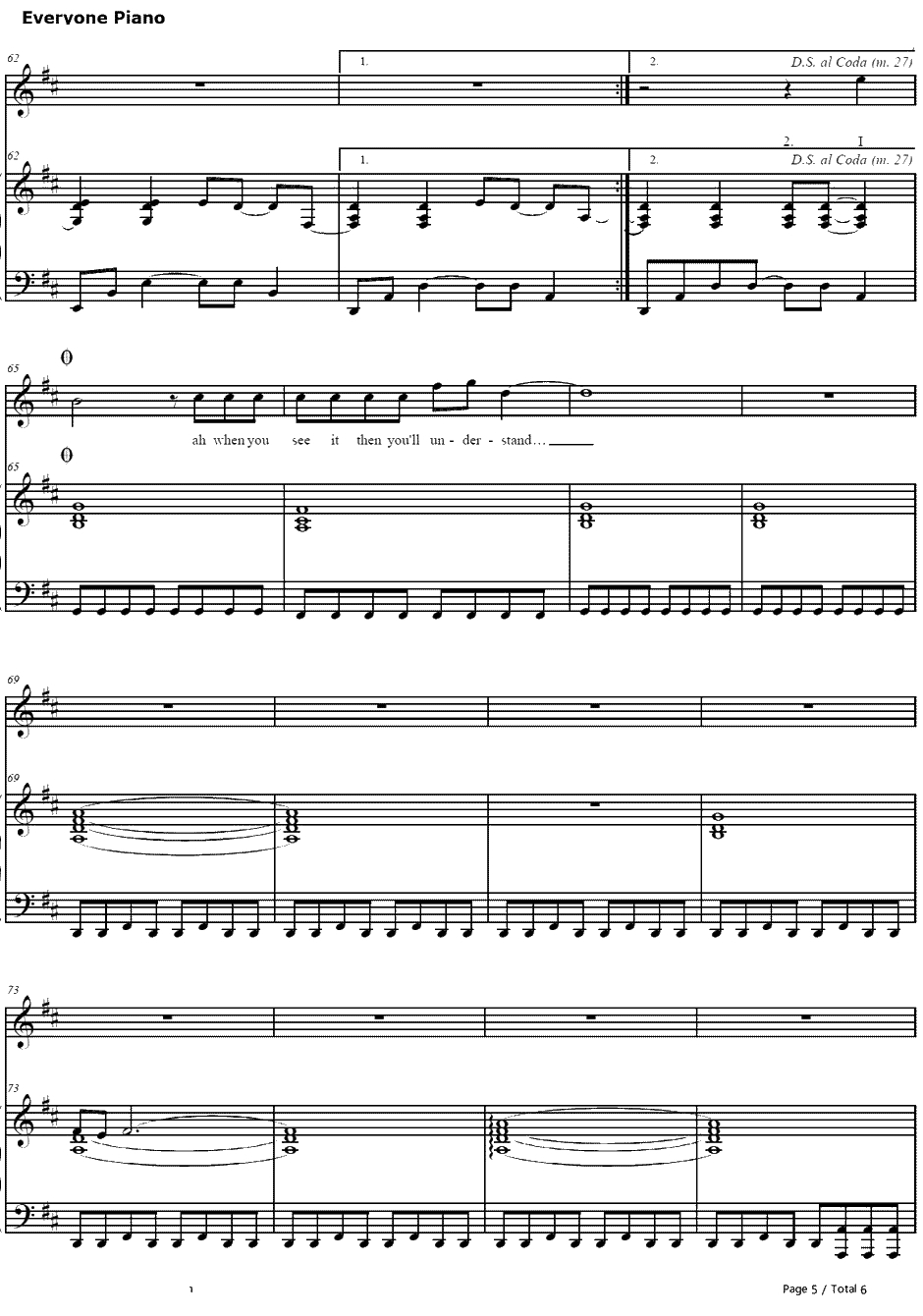 Speed of Sound钢琴谱-Coldplay5