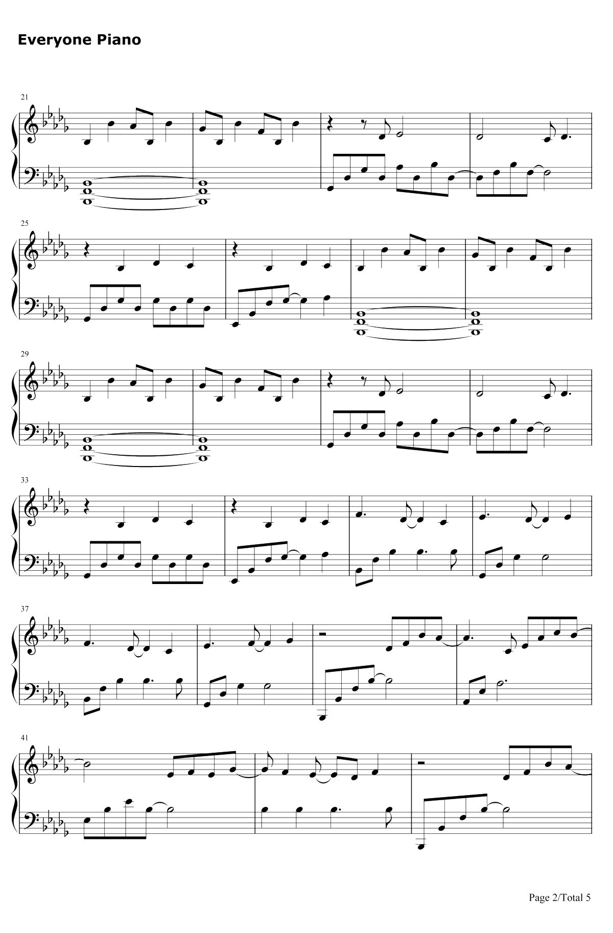 Lithium钢琴谱-Evanescence2