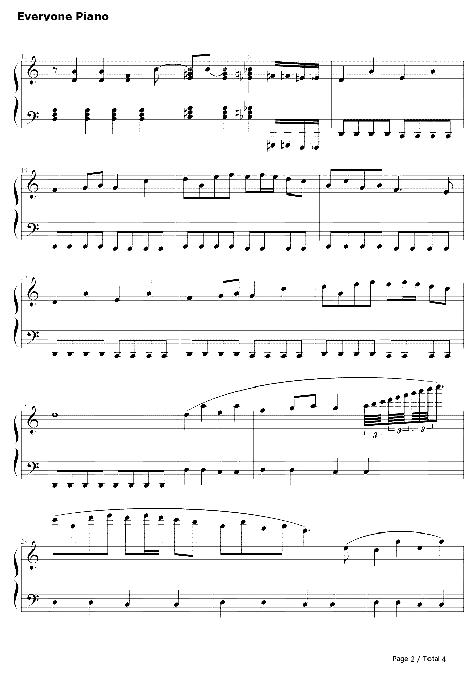 死亡华尔兹简易版钢琴谱-JohnArthurStump-死亡华尔兹简易版2