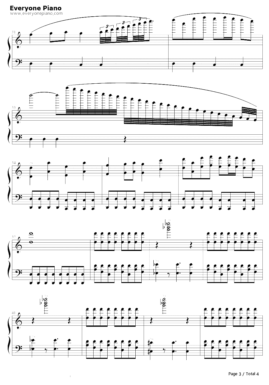 死亡华尔兹简易版钢琴谱-JohnArthurStump-死亡华尔兹简易版3