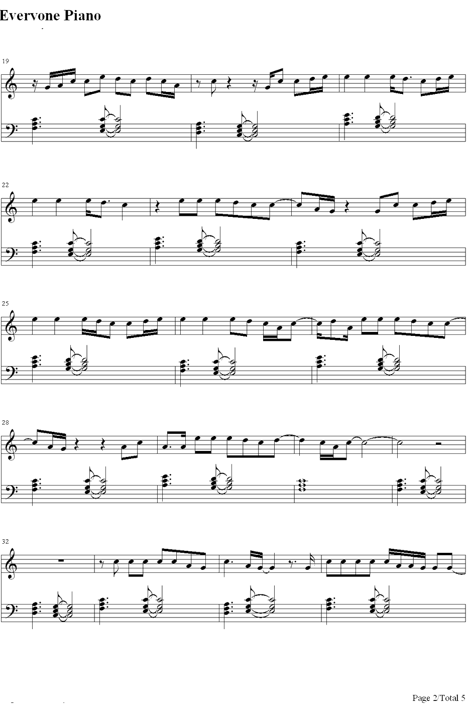 Wanted钢琴谱-HunterHayes2