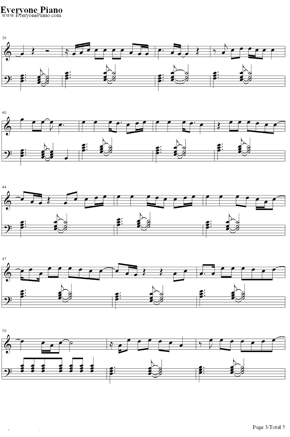 Wanted钢琴谱-HunterHayes3