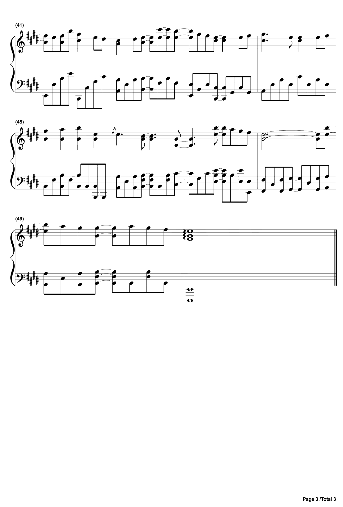 Irony钢琴谱-ClariS-《我的妹妹哪有这么可爱！》片头曲3