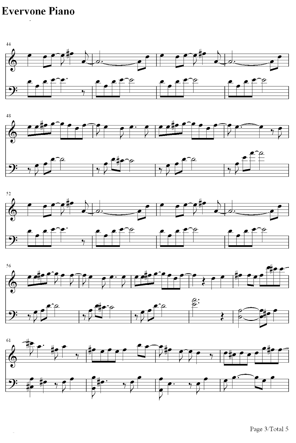 Pretty Boy钢琴谱-M2M3