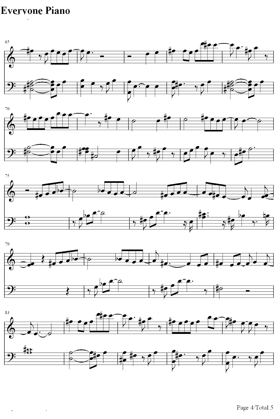 Pretty Boy钢琴谱-M2M4