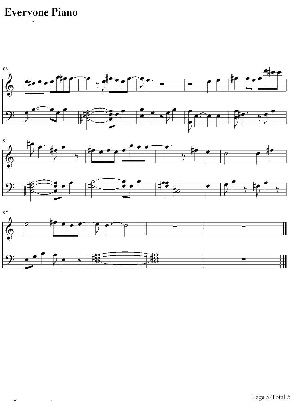 Pretty Boy钢琴谱-M2M5