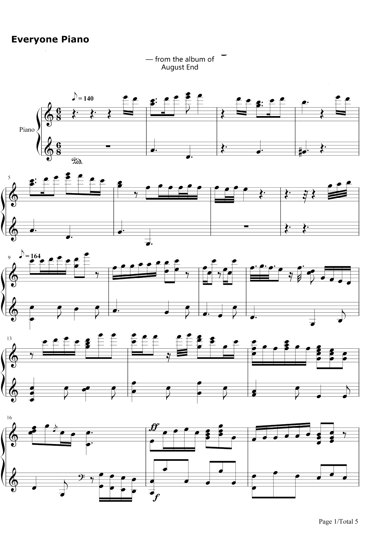 Homecoming钢琴谱-JonSchmidt1