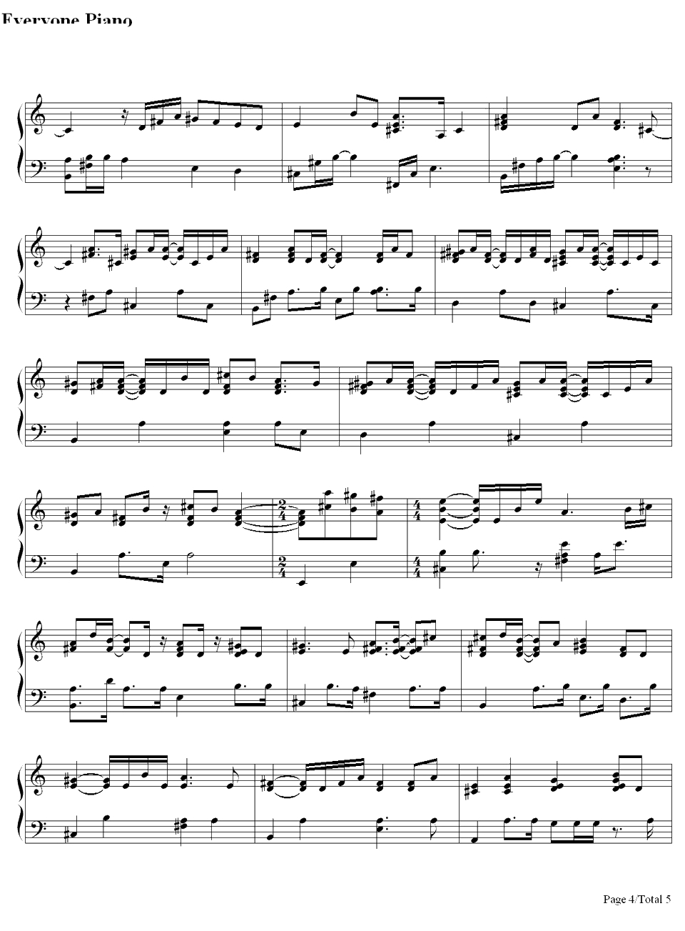 Greatest Love of All钢琴谱-WhitneyHouston4