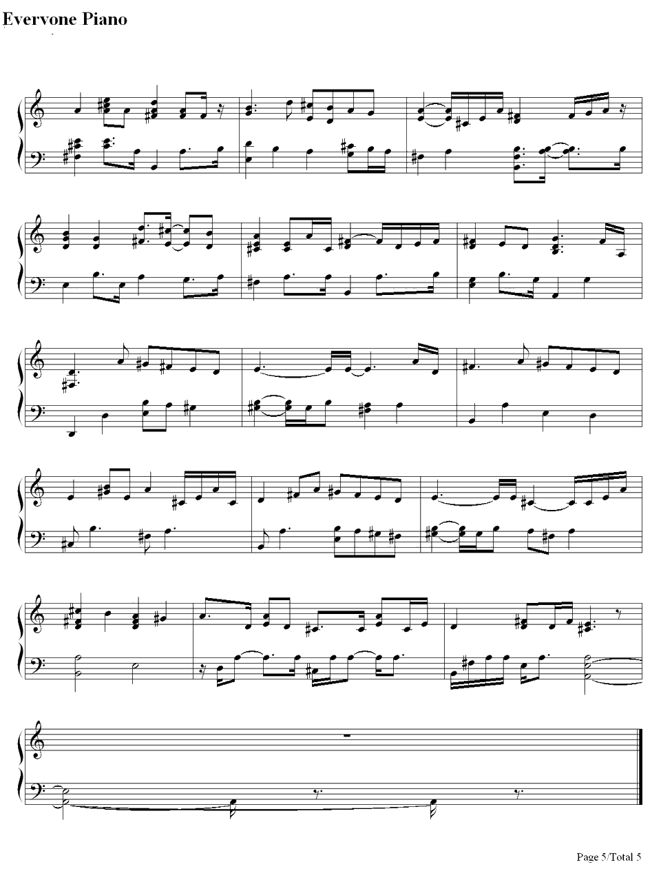 Greatest Love of All钢琴谱-WhitneyHouston5