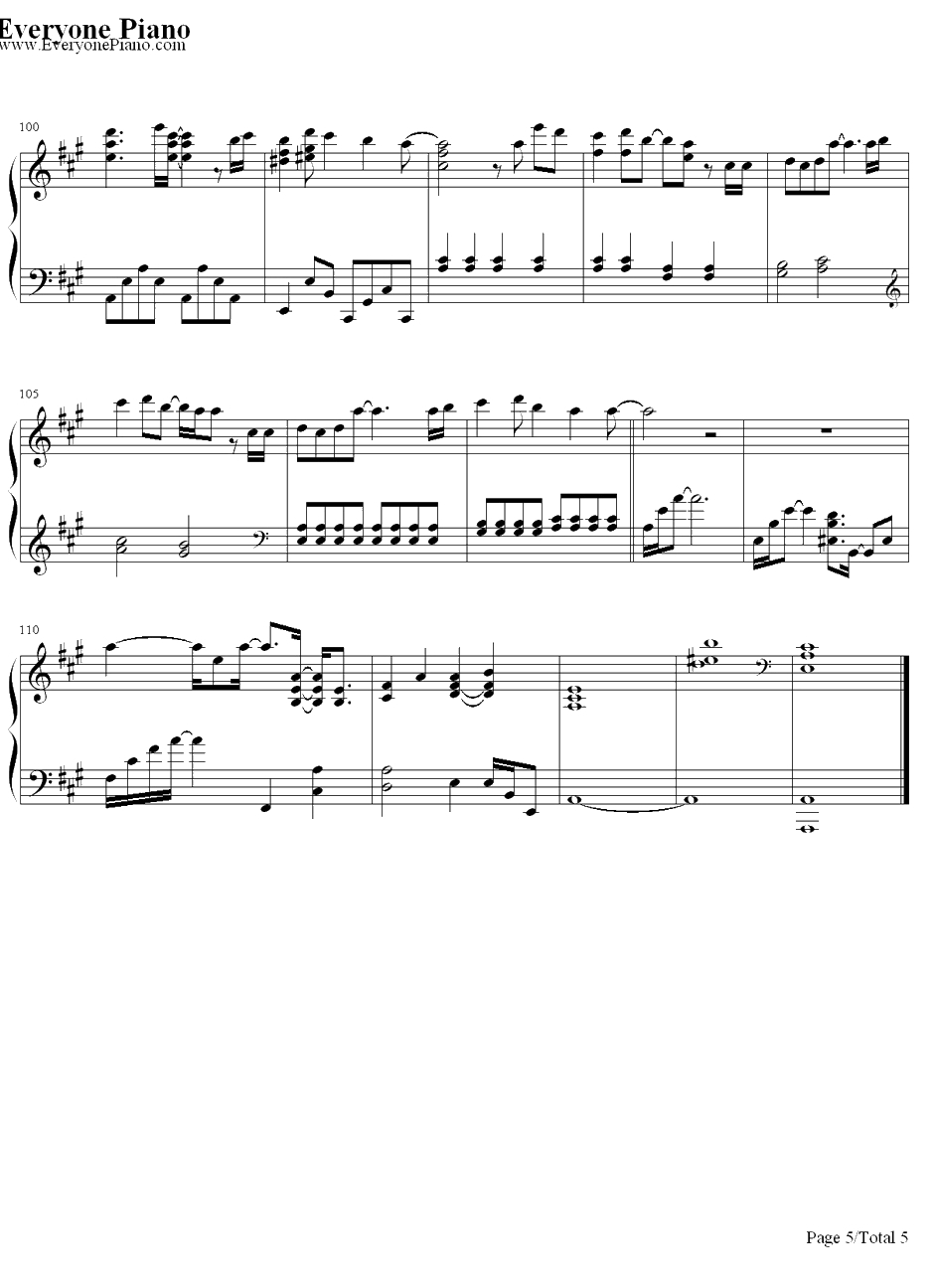 うたかた花火钢琴谱-Supercell-火影忍者疾风伝ED135