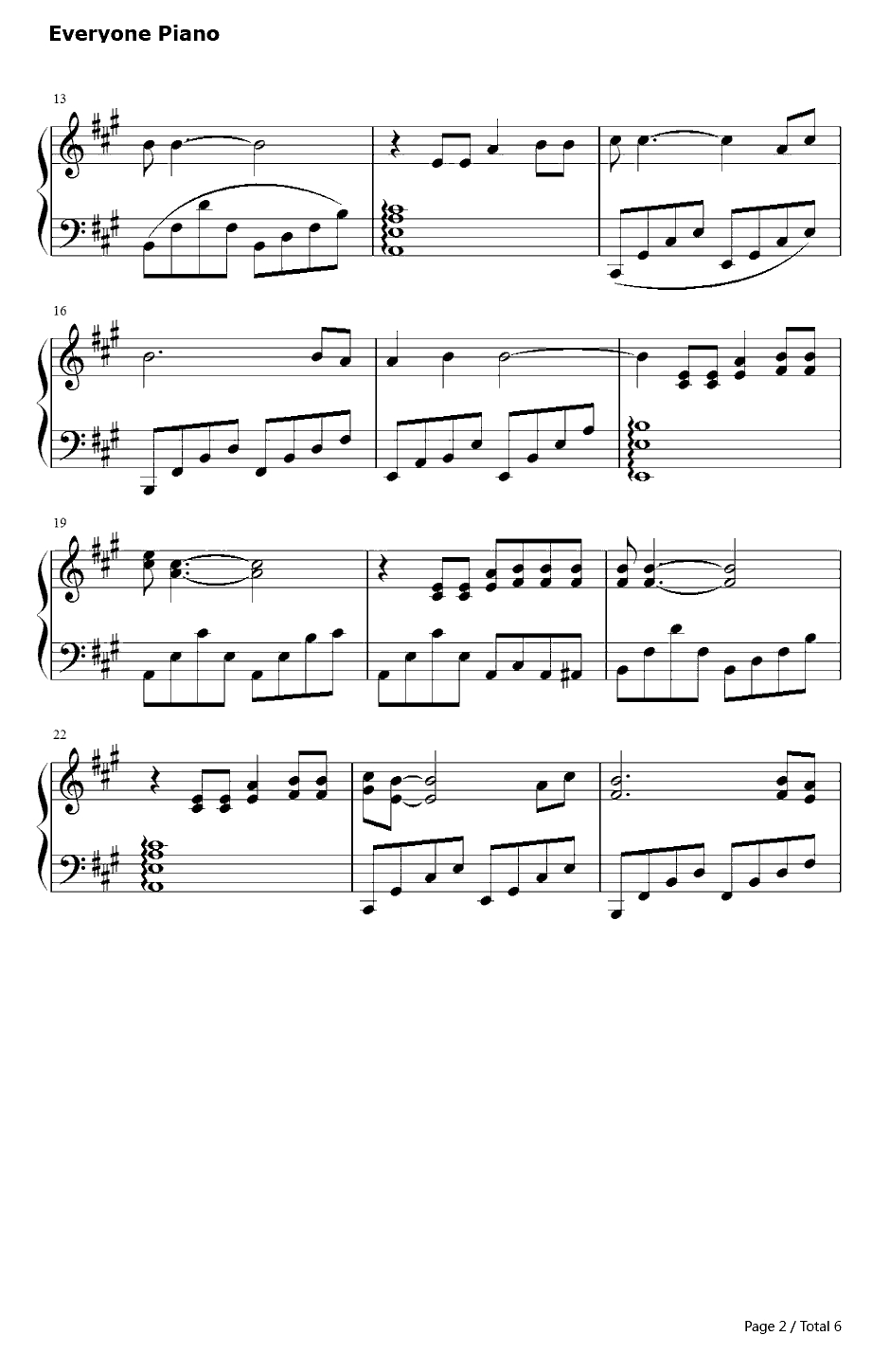 一生有你钢琴谱-水木年华2