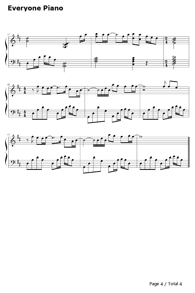 我可以抱你吗钢琴谱-张惠妹-我可以抱你吗4