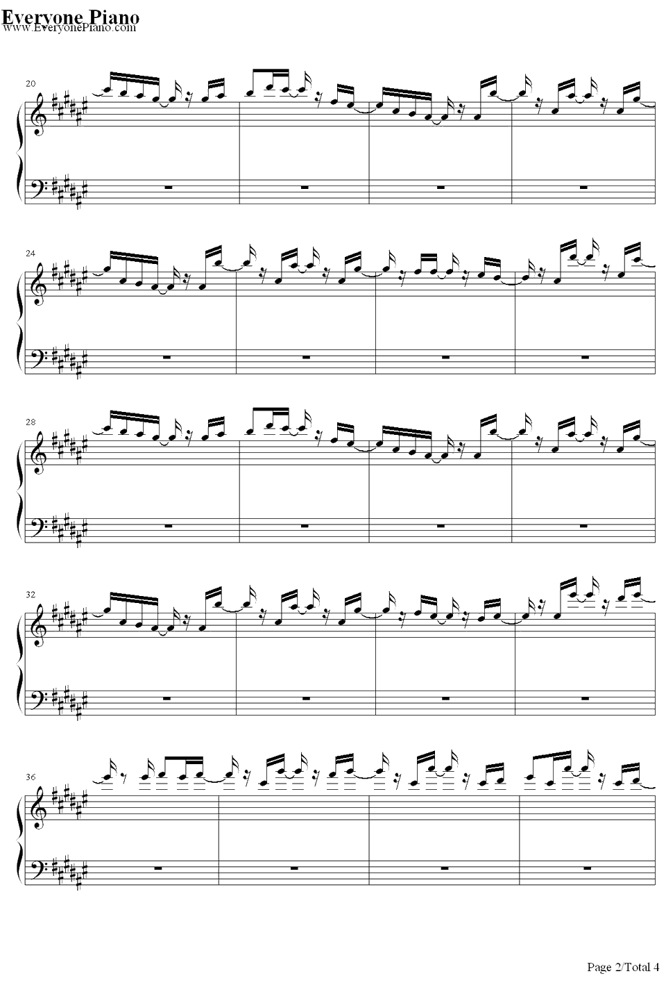 少年たちとの別れ钢琴谱-PMMK-《LittleBusters!》BGM2