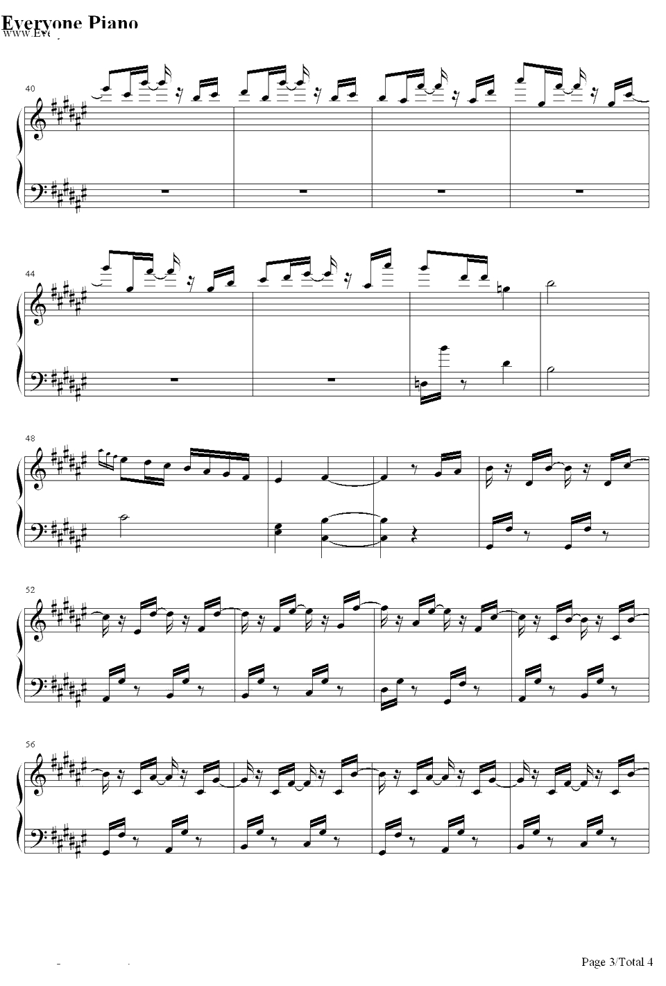 少年たちとの別れ钢琴谱-PMMK-《LittleBusters!》BGM3