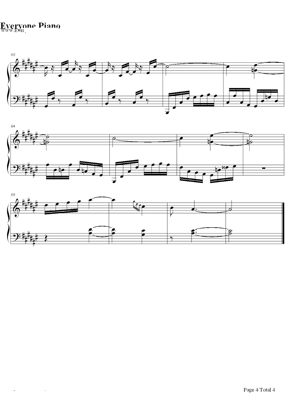 少年たちとの別れ钢琴谱-PMMK-《LittleBusters!》BGM4