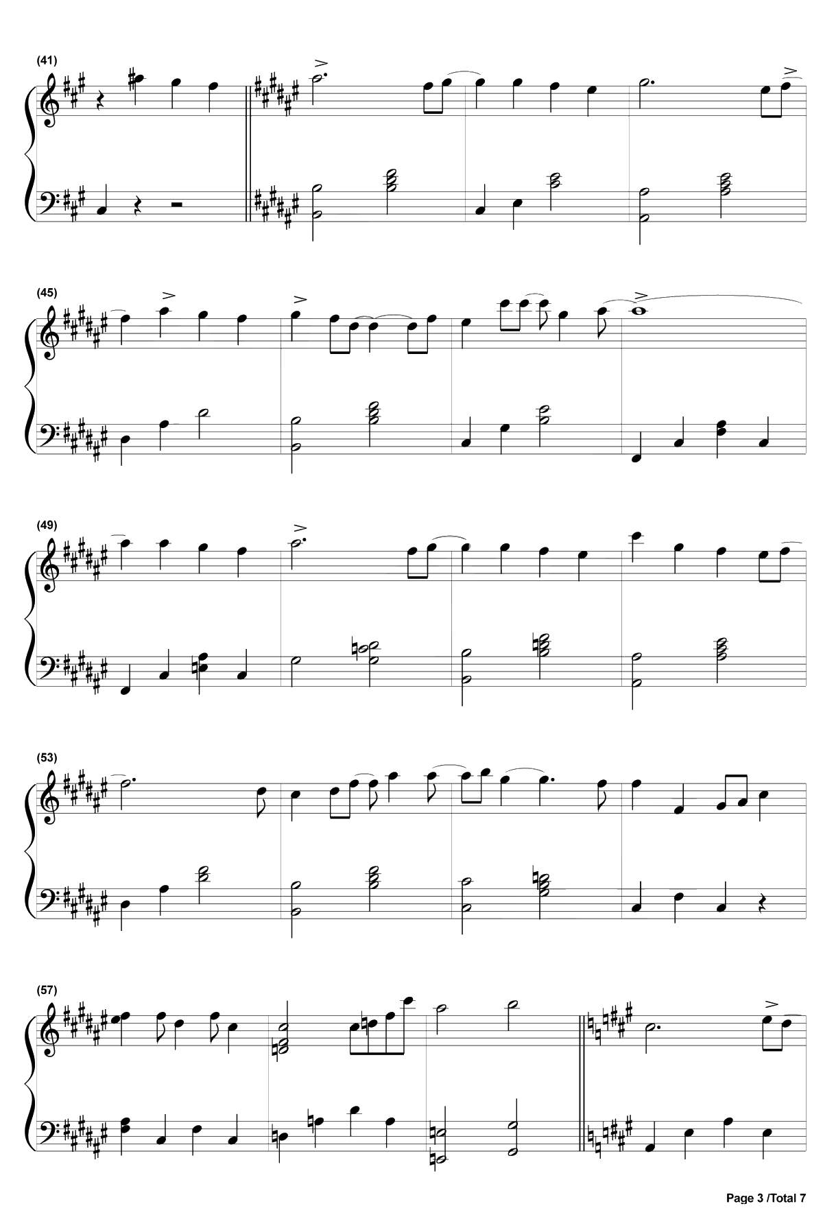 爱的回归线钢琴谱-陈韵若陈每文-爱情公寓3插曲3