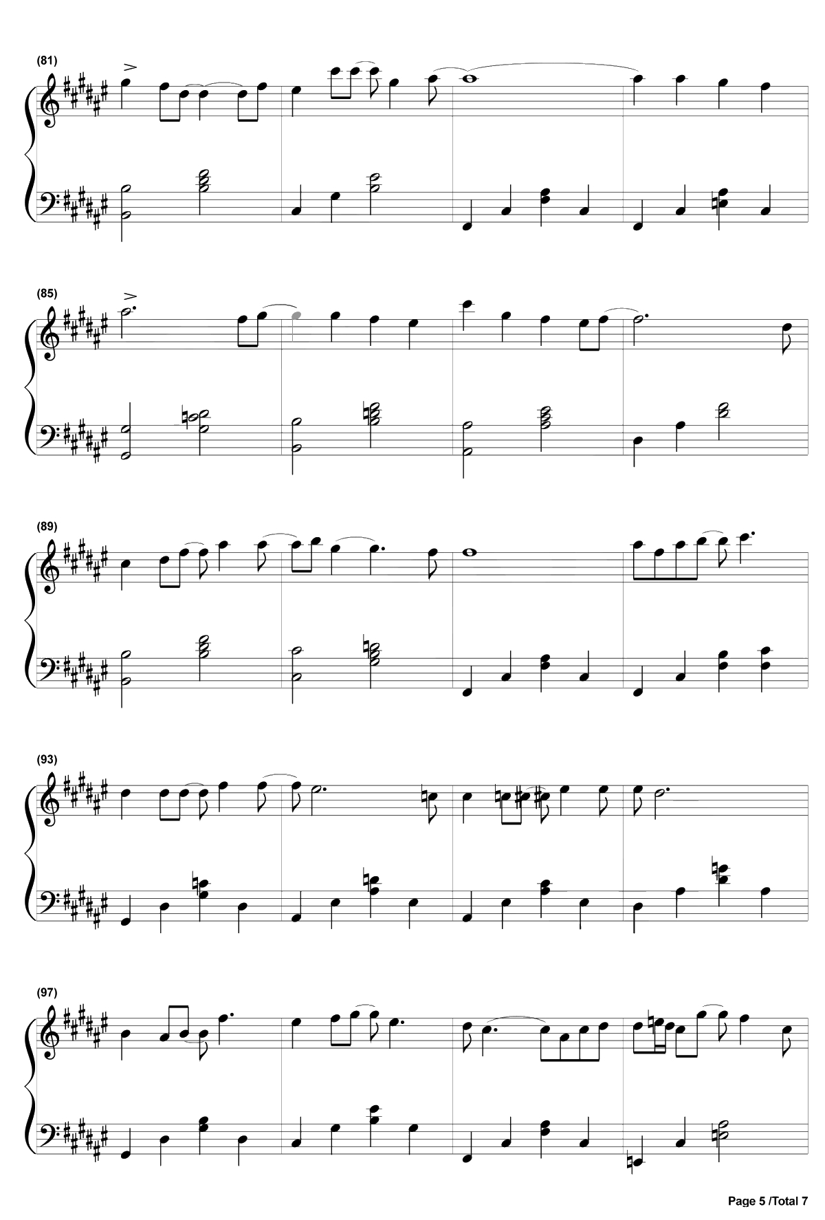 爱的回归线钢琴谱-陈韵若陈每文-爱情公寓3插曲5