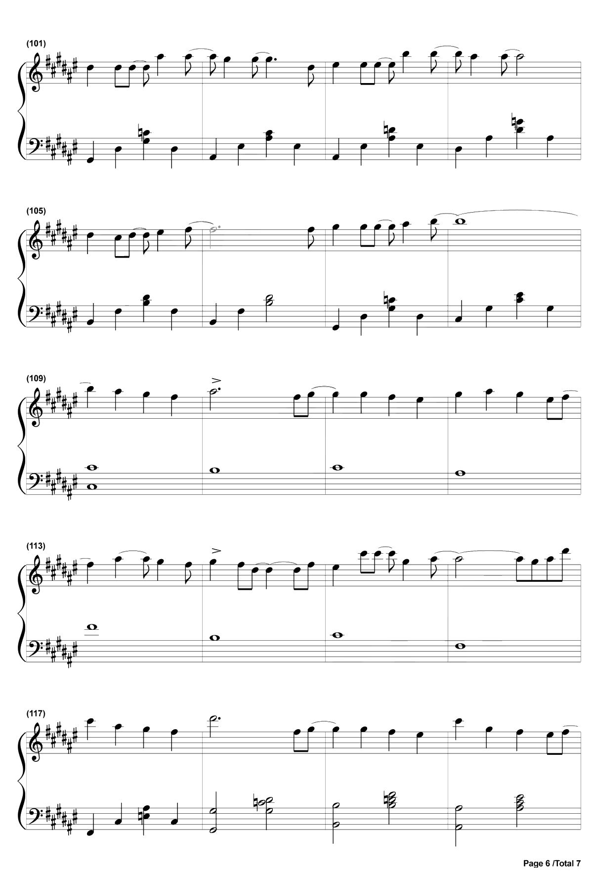 爱的回归线钢琴谱-陈韵若陈每文-爱情公寓3插曲6