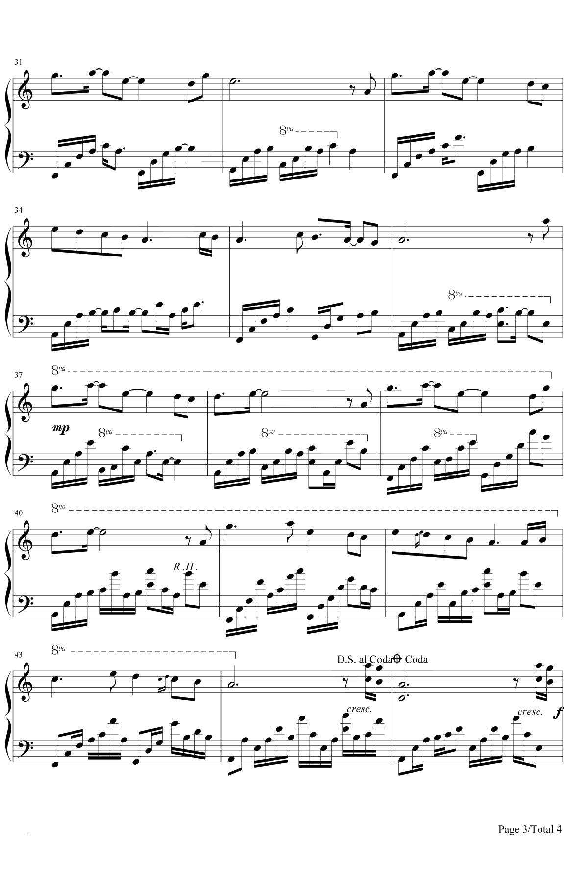 乱红钢琴谱-刘子菲3