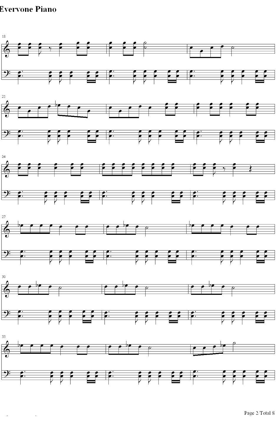 Bottoms Up钢琴谱-TreySongz&NickiMinaj2