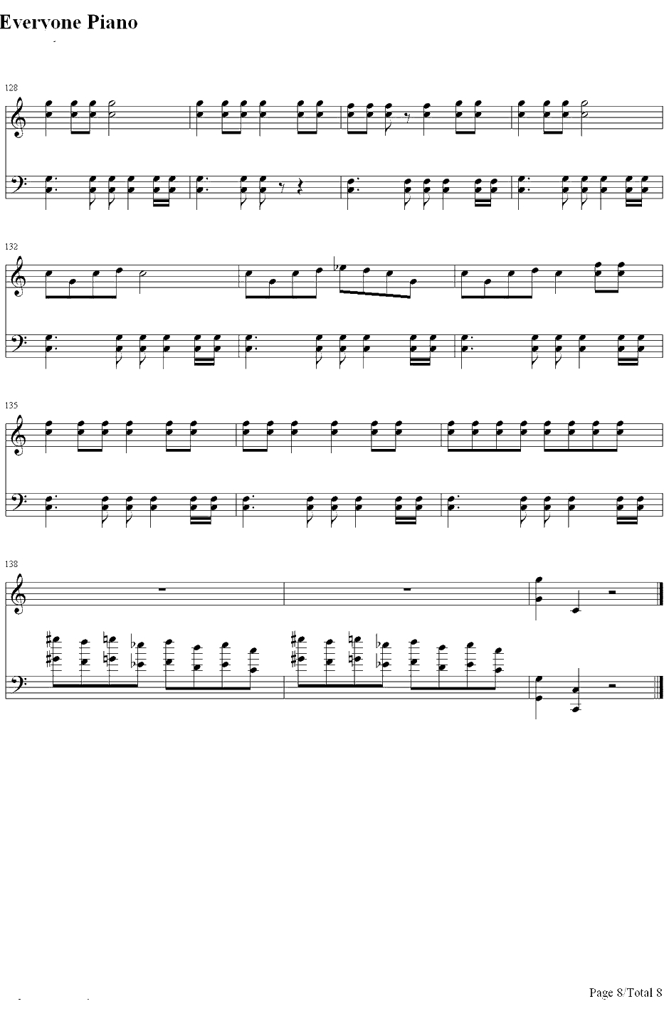 Bottoms Up钢琴谱-TreySongz&NickiMinaj8