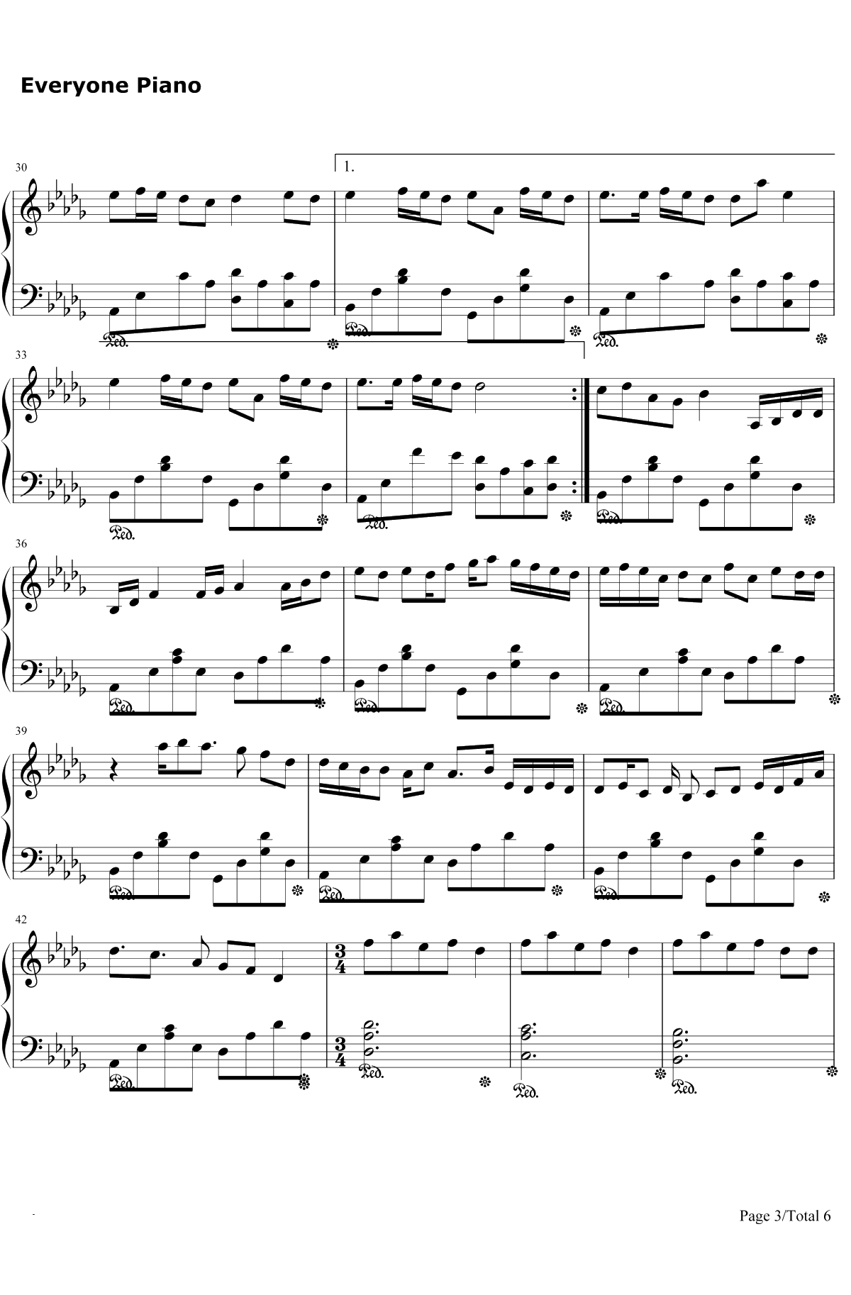 ぼくらのレットイットビー钢琴谱-初音未来-3