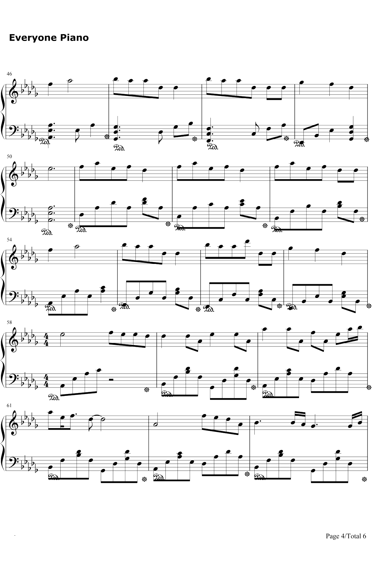 ぼくらのレットイットビー钢琴谱-初音未来-4