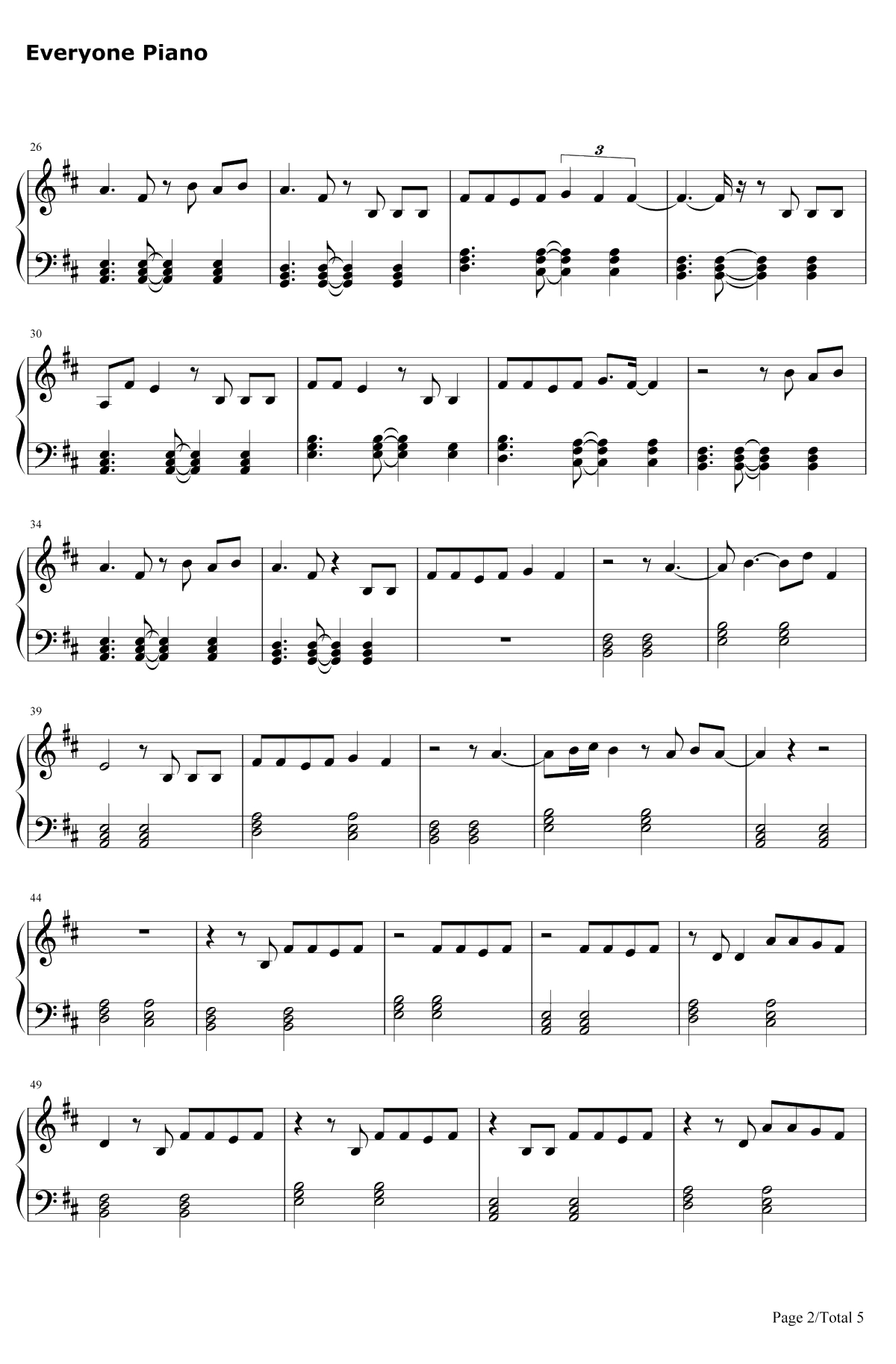 Can't Remember to Forget You钢琴谱-Shakira&Rihanna2