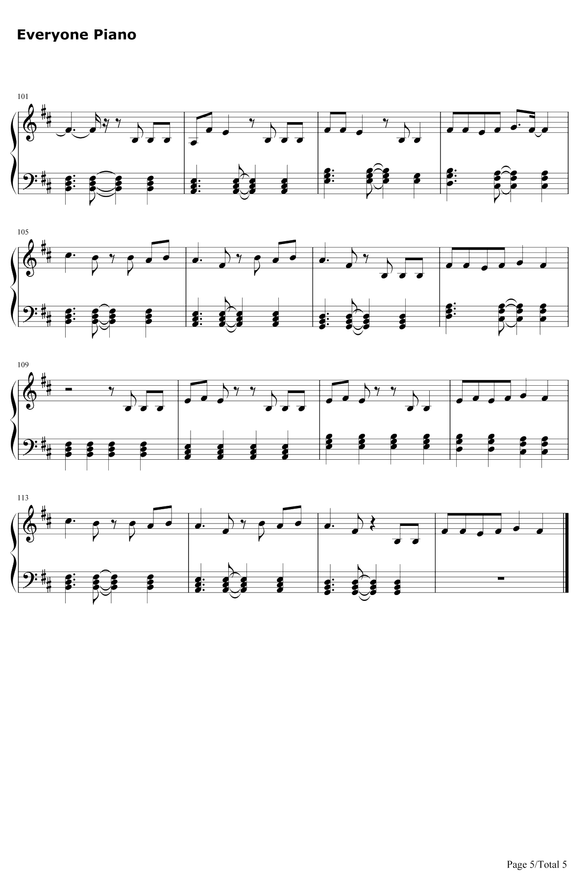 Can't Remember to Forget You钢琴谱-Shakira&Rihanna5