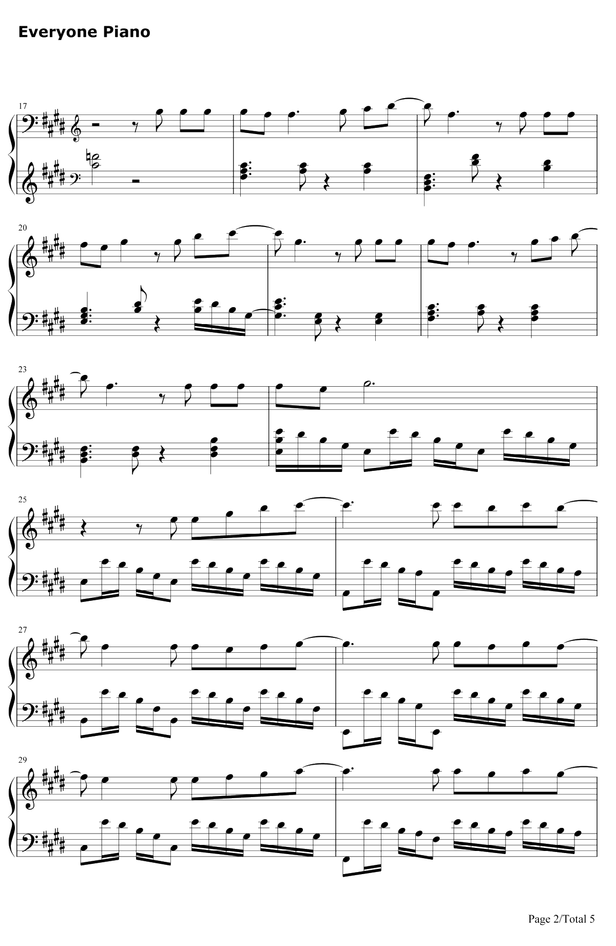 泡沫钢琴谱-邓紫棋2