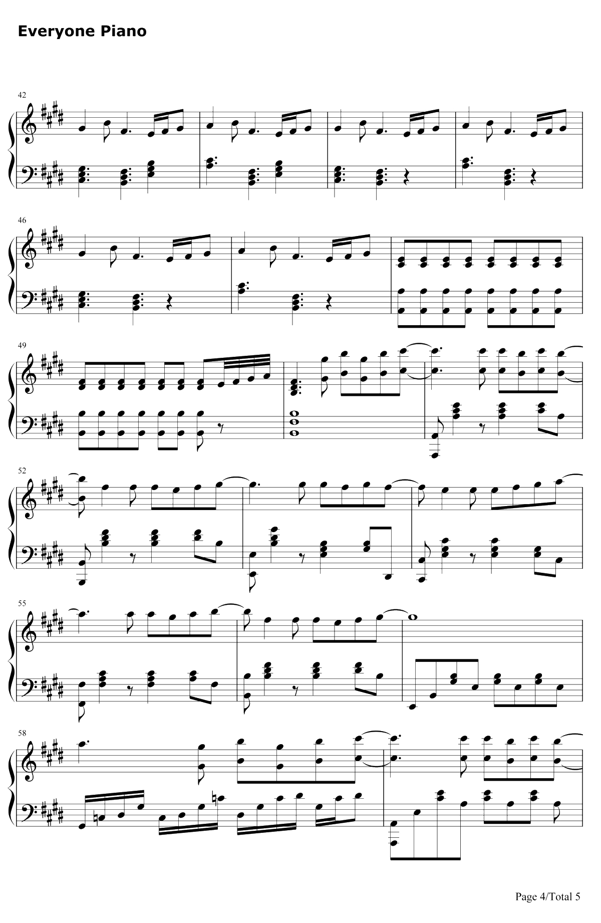 泡沫钢琴谱-邓紫棋4