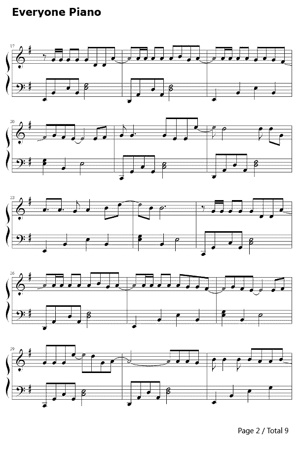 倾尽天下钢琴谱-河图-倾尽天下2