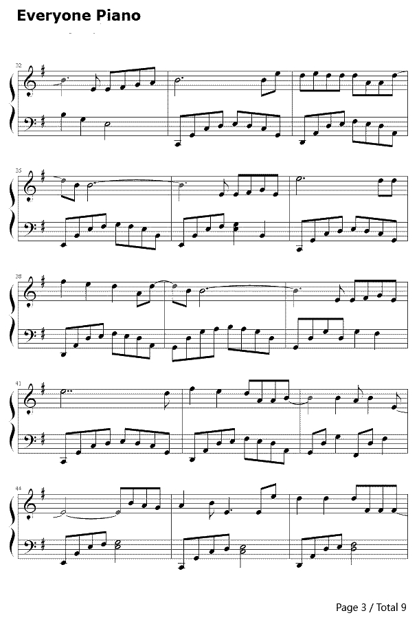 倾尽天下钢琴谱-河图-倾尽天下3