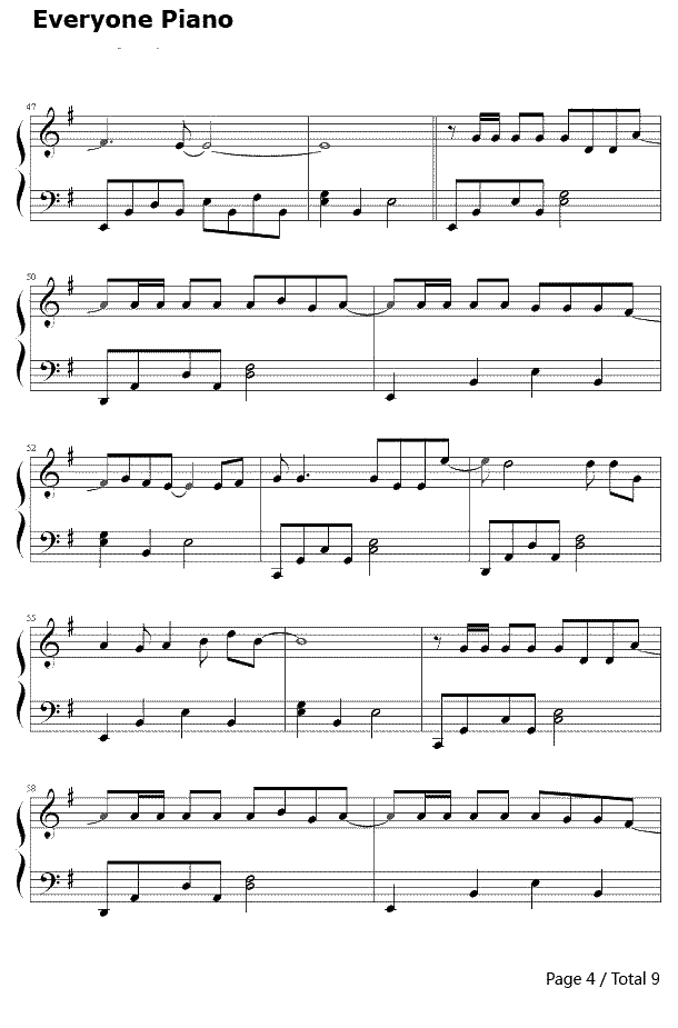 倾尽天下钢琴谱-河图-倾尽天下4