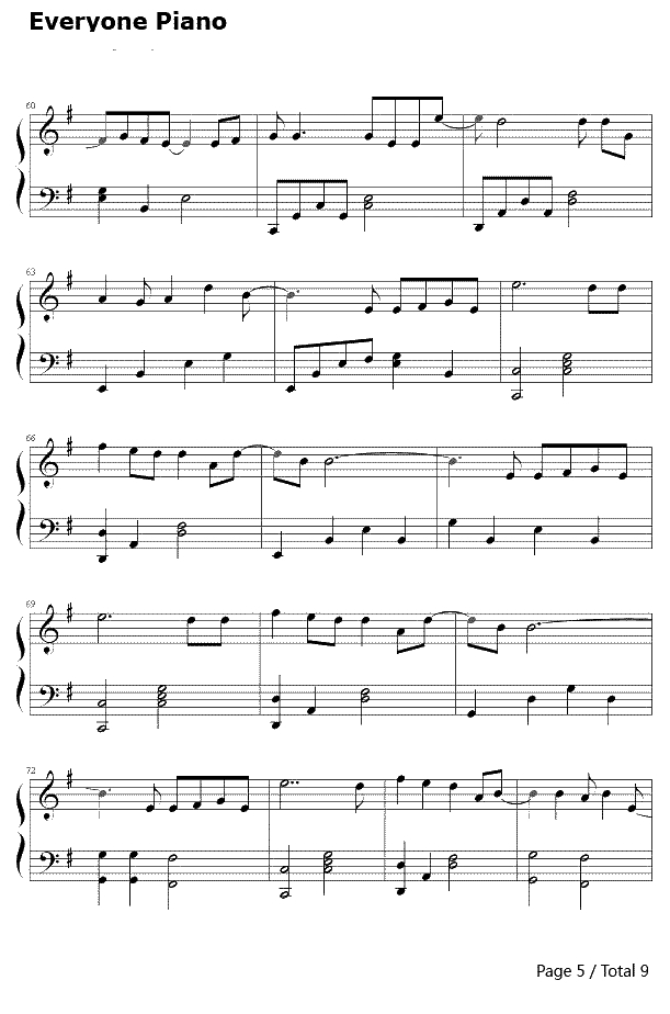 倾尽天下钢琴谱-河图-倾尽天下5