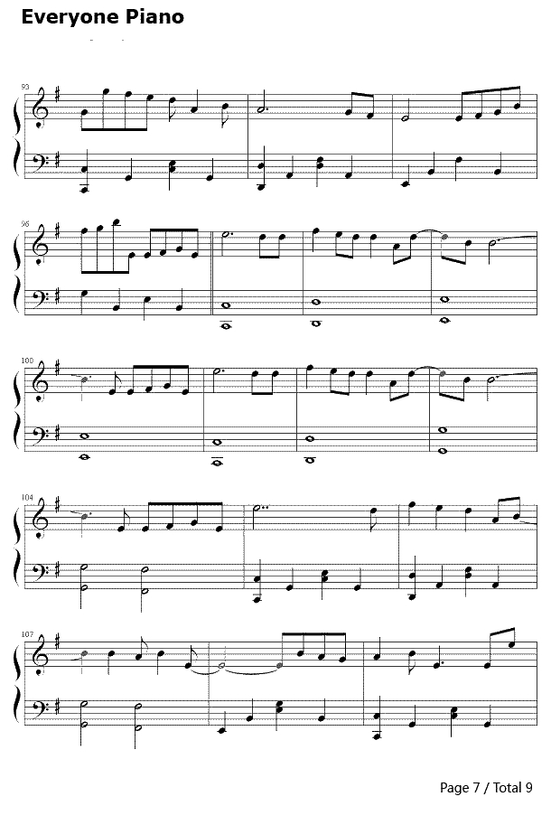 倾尽天下钢琴谱-河图-倾尽天下7