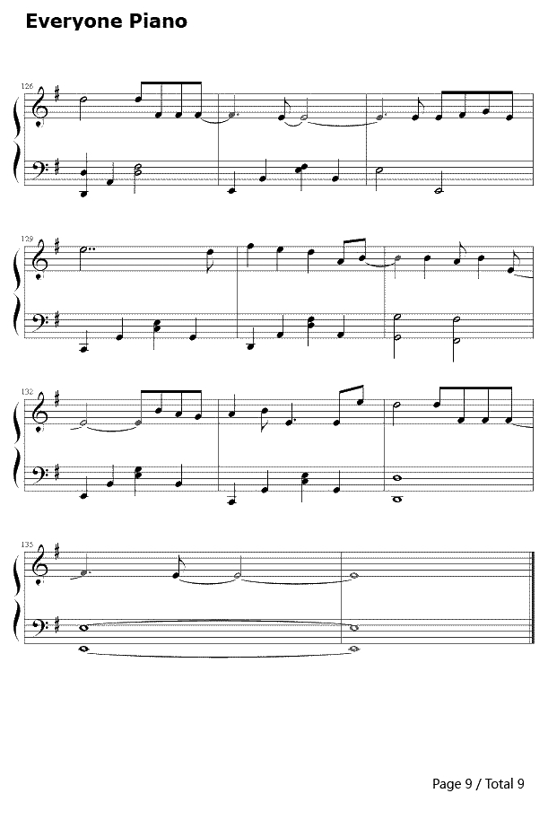 倾尽天下钢琴谱-河图-倾尽天下9