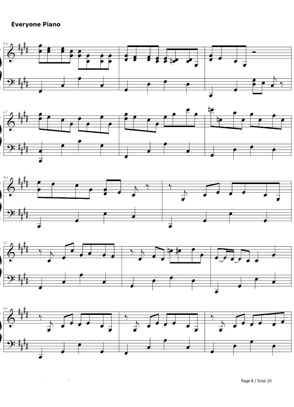 克罗地亚第三号狂想曲钢琴谱-ELLOCZ（SUPERELLOCZ）8