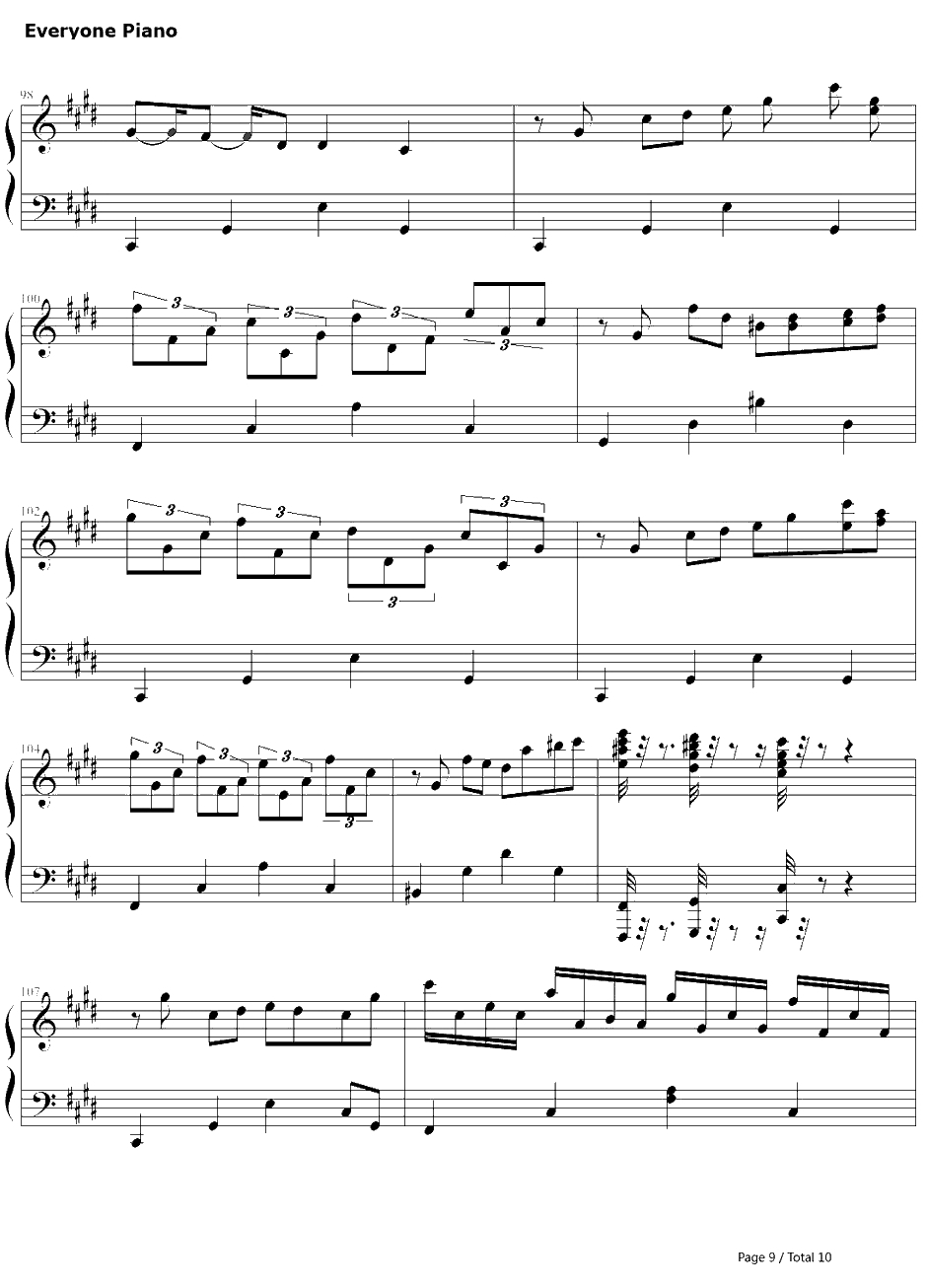 克罗地亚第三号狂想曲钢琴谱-ELLOCZ（SUPERELLOCZ）9