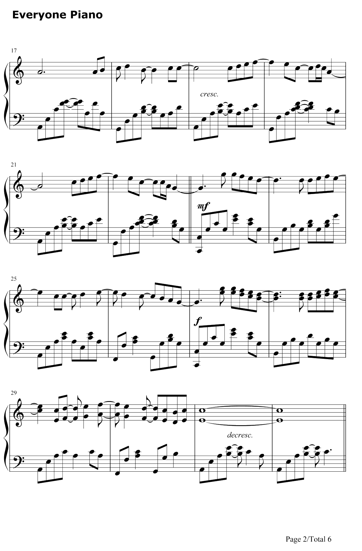 此情可待钢琴谱-RichardMarx-Right Here Waiting2