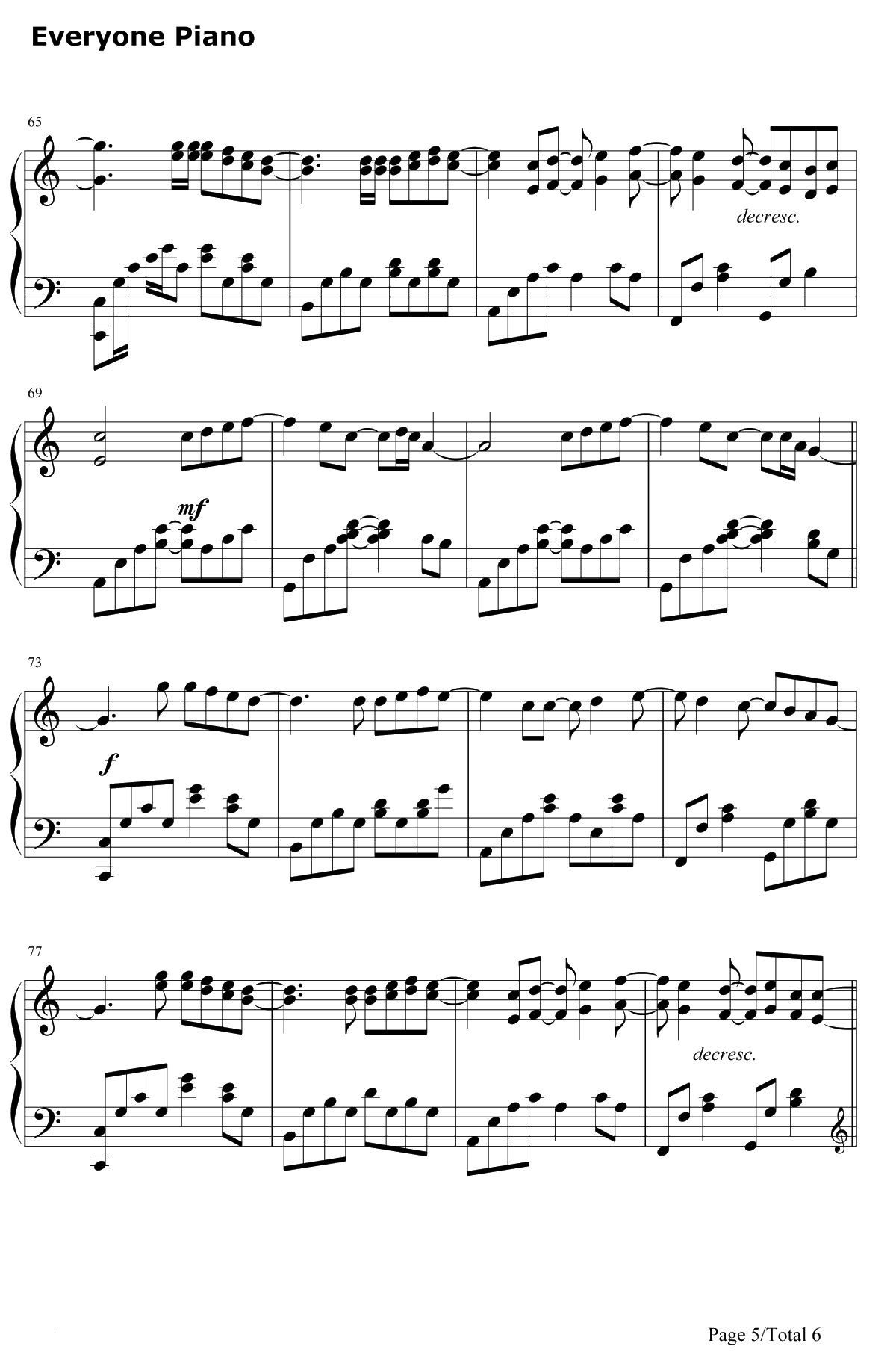 此情可待钢琴谱-RichardMarx-Right Here Waiting5