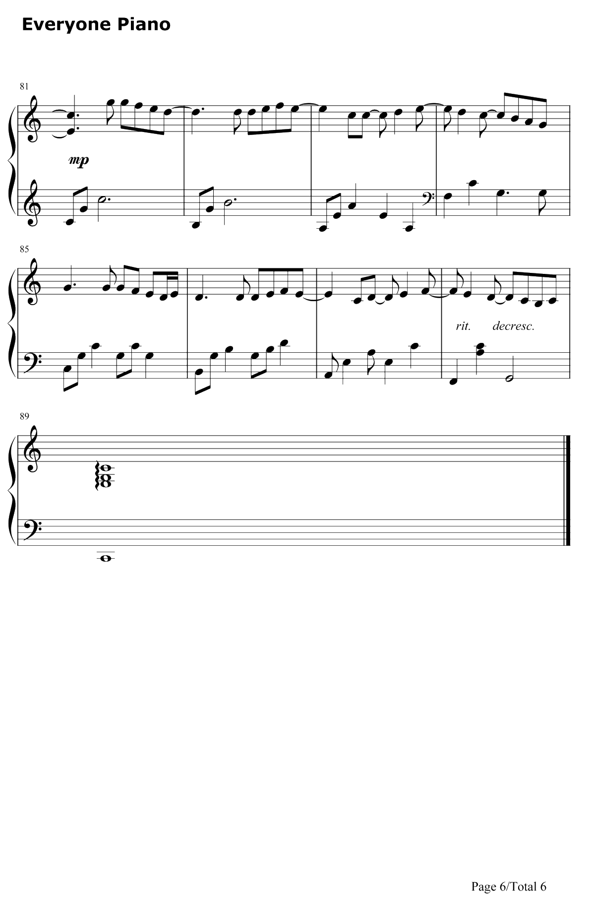 此情可待钢琴谱-RichardMarx-Right Here Waiting6