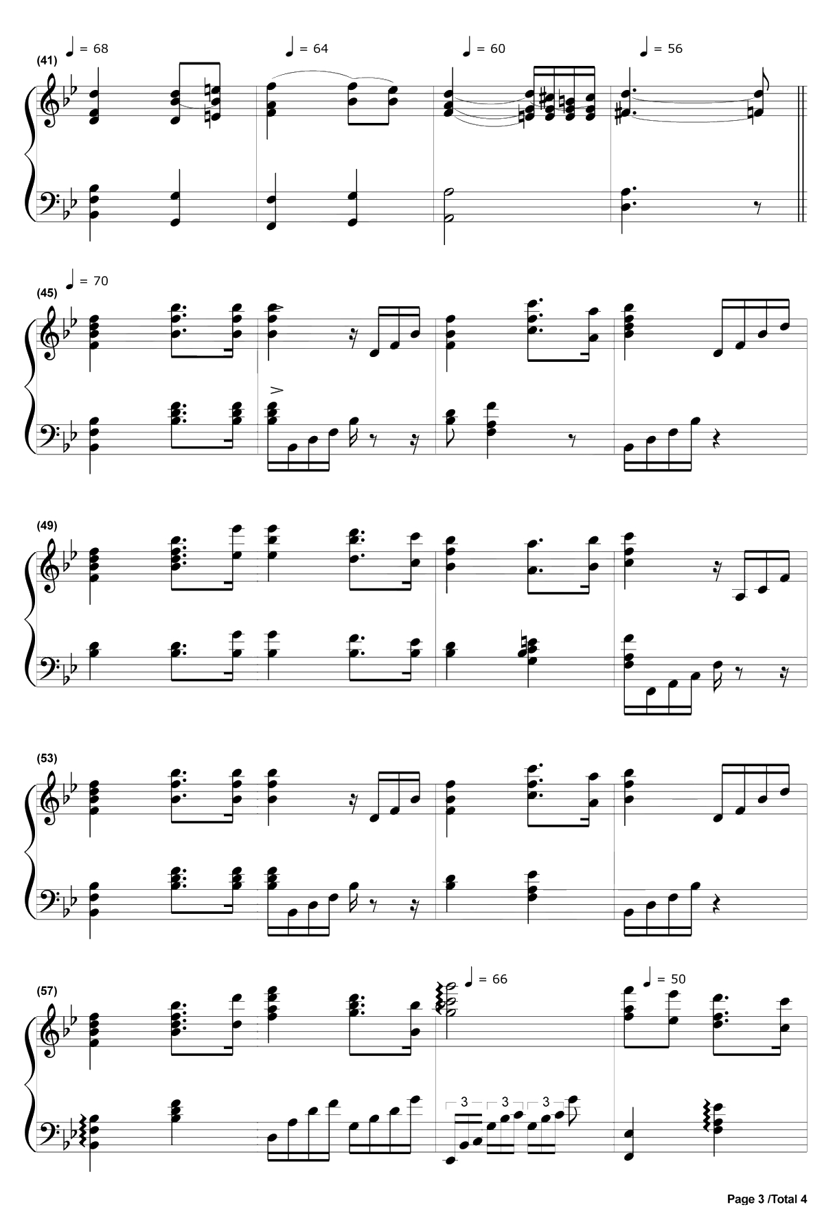 婚礼进行曲钢琴谱-瓦格纳WilhelmRichardWagner-选自歌剧罗恩格林3