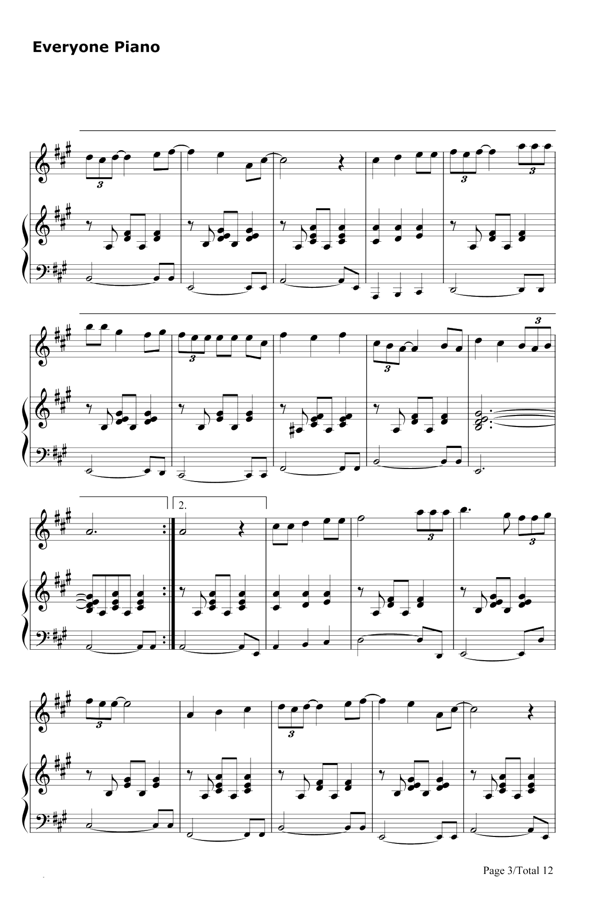 トイレの神様钢琴谱-植村花菜3