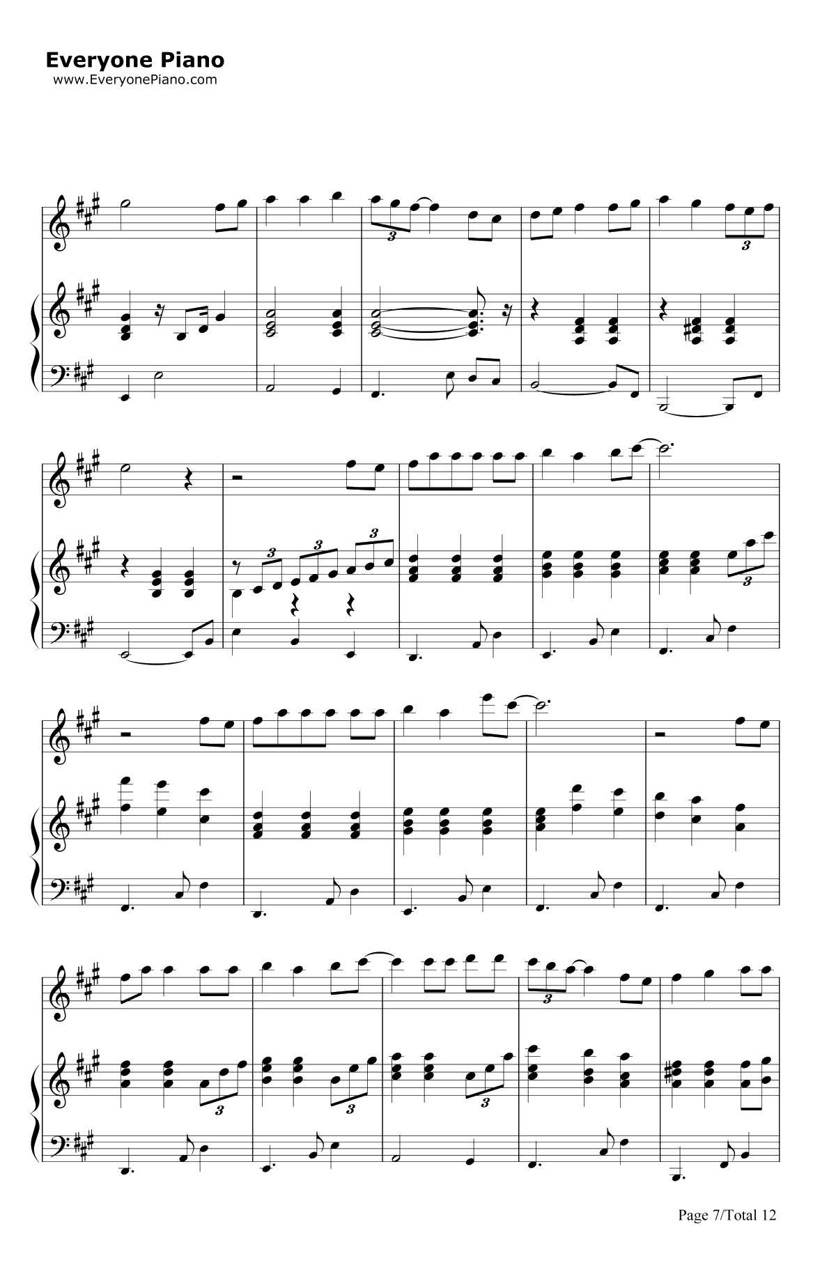 トイレの神様钢琴谱-植村花菜7