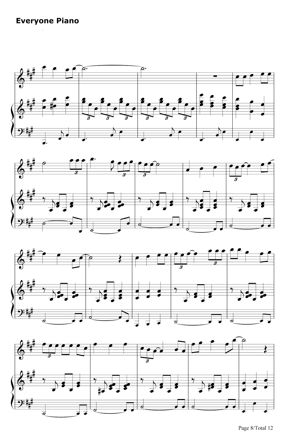 トイレの神様钢琴谱-植村花菜8