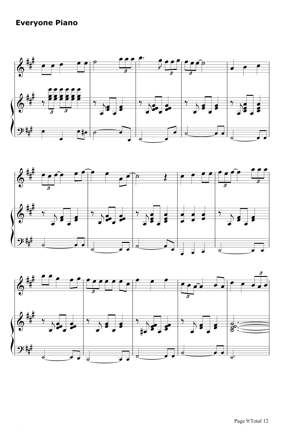 トイレの神様钢琴谱-植村花菜9