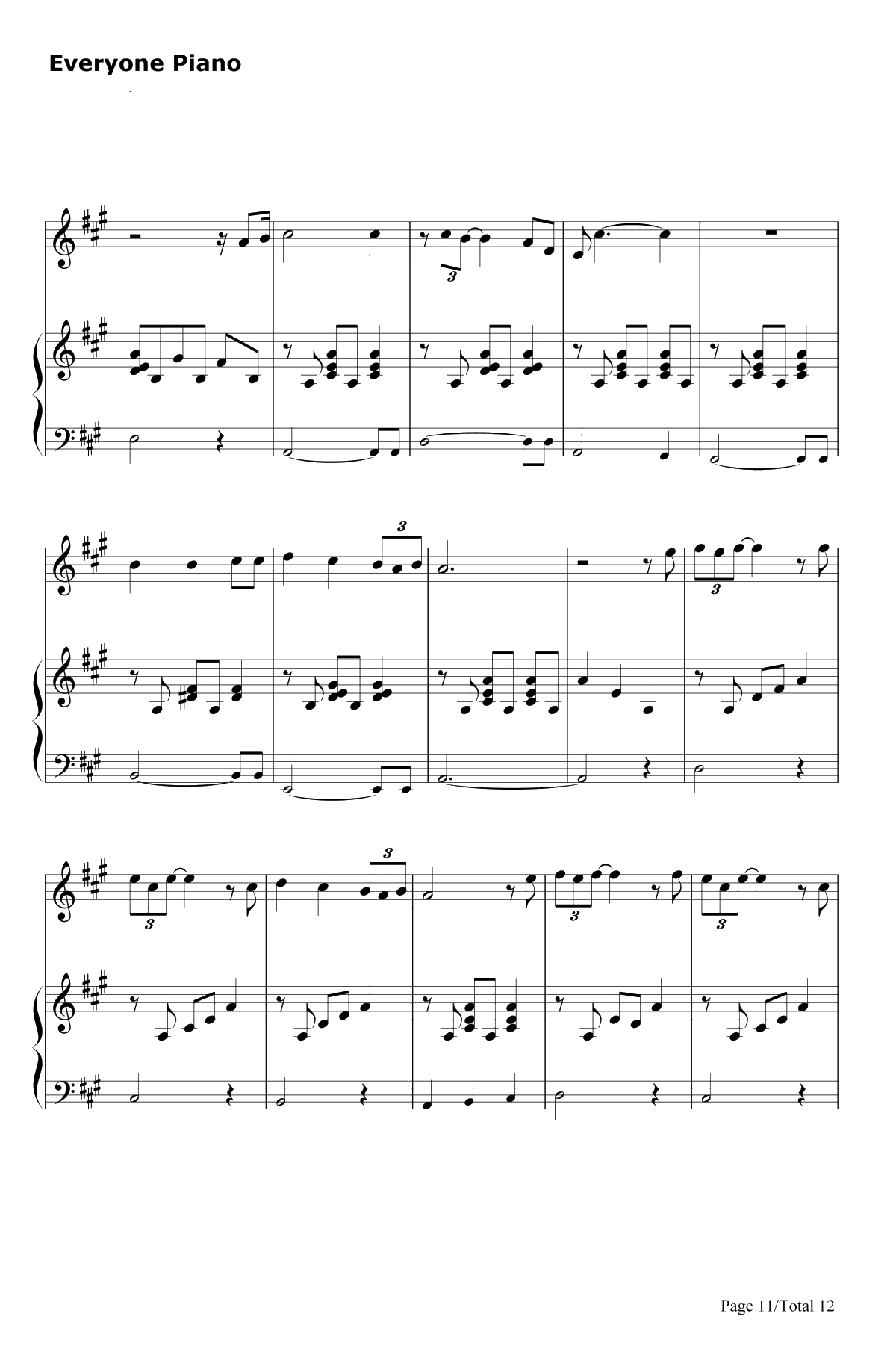 トイレの神様钢琴谱-植村花菜11