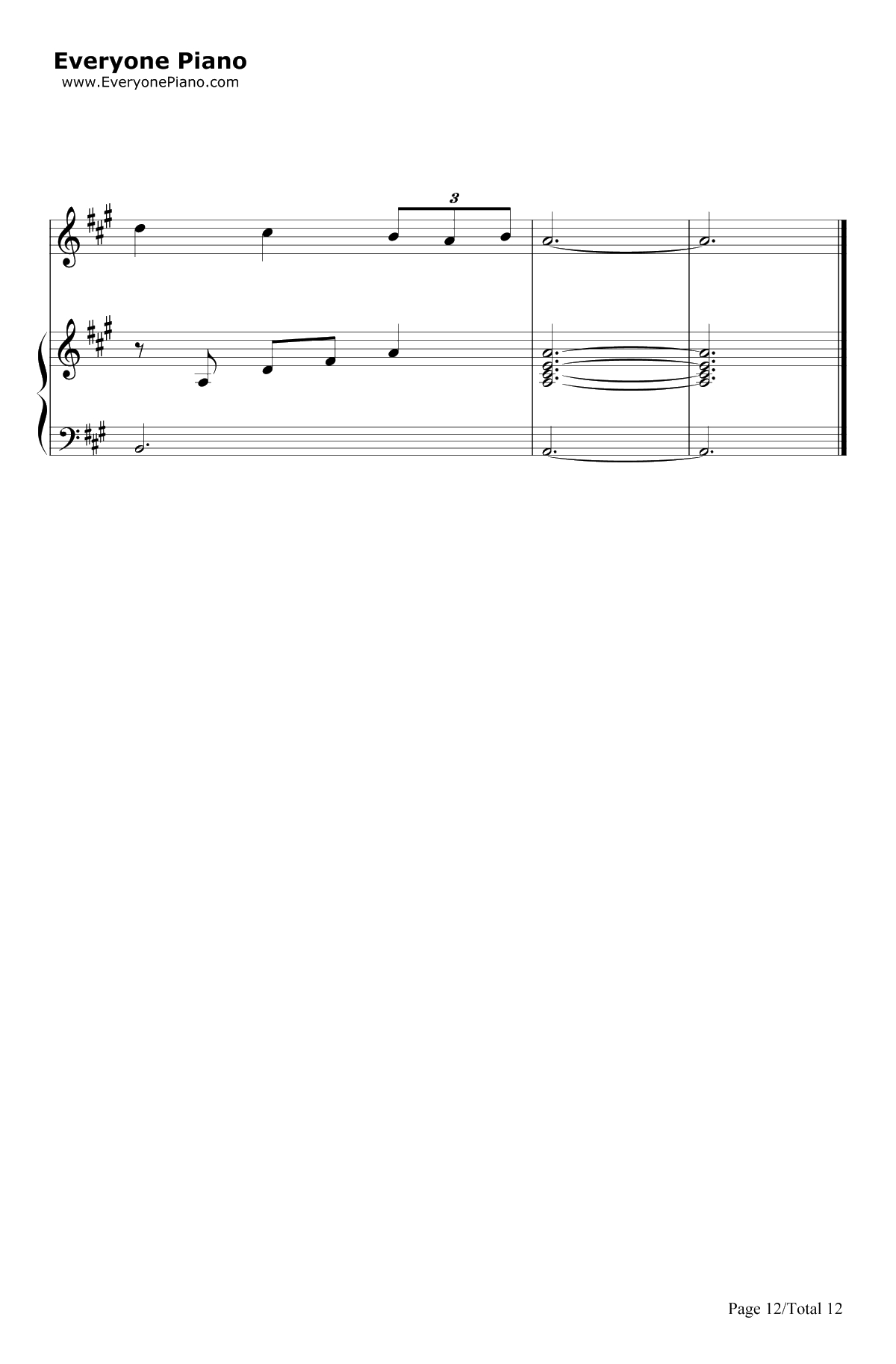 トイレの神様钢琴谱-植村花菜12