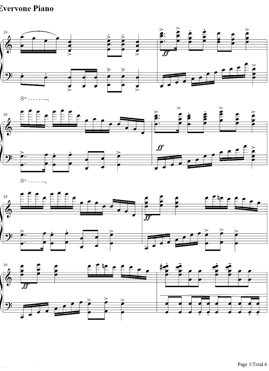 金蛇狂舞钢琴谱-聂耳3